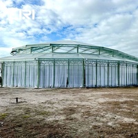 Carpa de Lujo Personalizada para Eventos al Aire Libre, de Aluminio, Transparente, Tipo Atrio, para Bodas y Fiestas, con Capacidad para 500 Personas