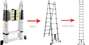 Escalera Telescópica de Aluminio de Doble Cara, Multiusos, Retráctil y Plegable de 4.4M, Gran Venta en <span class=keywords><strong>Lidl</strong></span> - Product Image 2