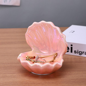 Yuxing Ceramic Seashell Jewelry Box With Led <b>Light</b> For Bedroom Decorative Storage - Product Image 3