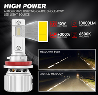 Ampoule de phare LED OEM super brillante H7 10000LM avec support adaptateur Audi-H7 pour remplacer les phares halogènes Audi A3 A4L A6L H7
