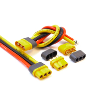 Connecteur Amass MR60 MR60-M MR60-F 3 broches mâle/femelle plaqué or avec gaine pour batterie RC, ESC, moteur brushless