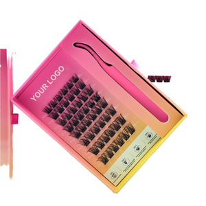 Kit d'extension de cils DIY, pose facile, grappes de cils incluses, outils inclus, faux cils segmentés en gros - Product Image 1