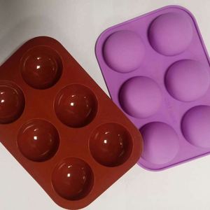 6 Holes <b>Silicone</b> Chocolate Mold Half Ball Sphere Cake Mold for Chocolate Cake Easter Decorations <b>Baking</b> Tools - Product Image 4