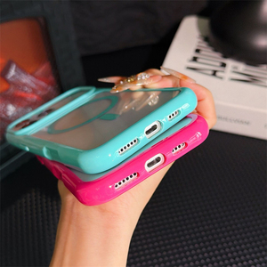 Coque de téléphone magnétique en acrylique anti-chute, motif ciel étoilé, cadre couleur bonbon, simple, pour iPhone 18 Pro Max 17 16 15 14 Plus - Product Image 6