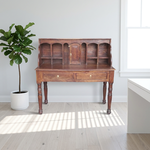 Modern Solid Sheesham Wooden Makeup <b>Vanity</b> Dressing <b>Table</b> without Mirror 2 <b>Drawers</b> and Shelf Handcrafted For Living Room Hotel - Product Image 3