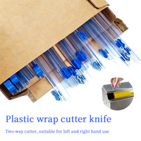 Cutter coulissant Laohama pour film plastique, papier d'aluminium, papier sulfurisé, papier de cuisson, papier barbecue, rouleau de papier de cuisson de 15 pouces