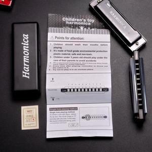 Hot Sale10 Hole Diatonic <span class=keywords><strong>Harmonica</strong></span> C Tone Mini Orgue à Bouche pour Étudiants Débutants Enfants Cadeau avec Étui - Product Image 4