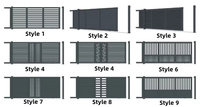Dernières conceptions de portails extérieurs en alliage d'aluminium, portail coulissant automatique moderne pour villa, école, église, allée, portail électrique pour voiture