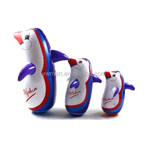 批发定制工厂环保PVC充气企鹅不倒翁儿童玩具
