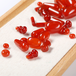 Бусины-разделители из красного агата JD GEMS, аксессуары для изготовления ювелирных изделий своими руками, браслетов, ожерелий, неправильной формы, оптом - Product Image 4