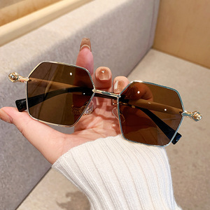 Polygonal Sunglasses Unisex UV400 PC Lens Plastic Metal Frame <b>Light</b> Weight Outdoor Square <b>Shades</b> - Product Image 2