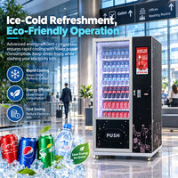 Distributeur automatique de boissons et de collations à faible consommation d'énergie pour livraison en spirale, distributeur de boissons réfrigérées