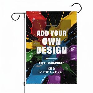 Bandera de Jardín Personalizada JX Yabee con Cualquier Logotipo/Texto/Patrón, Bandera de Poliéster de Doble Cara para Jardín, Hogar y Exteriores - Product Image 1
