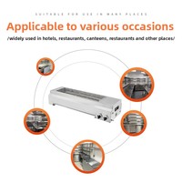 Gril à gaz commercial exclusif transfrontalier en acier inoxydable, machine à brochettes sans fumée pour grillades d'huîtres, de gluten et d'ailes de poulet