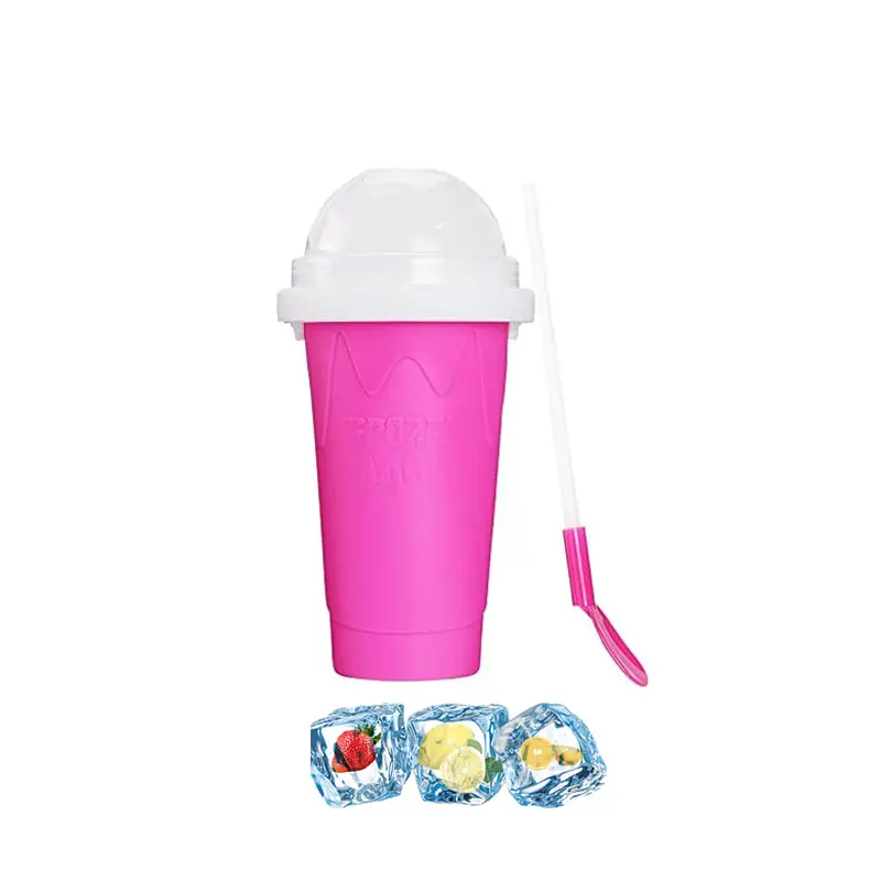 Zelfgemaakte Ice Slushy Maker Cup Magic Quick Bevroren Smoothie Beker Met Deksel En Stro