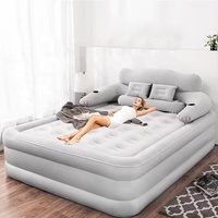 Matelas Gonflable Hypoallergénique King Size pour Camping avec Pompe Intégrée