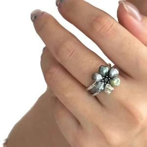 10622 Accesorios de Perlas DIY, Anillo de Plata S925, Edición Gruesa, Soporte Vacío para Múltiples Cuentas, Conjunto de Joyería de Plata con Cuentas de 5-7mm - Product Image 5