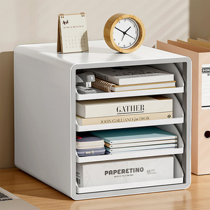 Moderne eingebaute <span class=keywords><strong>4</strong></span> Ebenen Schiebe schublade Büro Dokumente Organizer Aufbewahrung sbox offenen Akten schrank - Product Image 6
