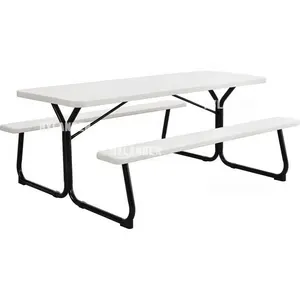 Outdoor furniture blow molded plastic picnic table