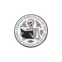 Badge religieux maçonnique en émail dur moulé sous pression, plaqué électrolytiquement, imprimé UV, motif ange, animal, Feng Shui, prière