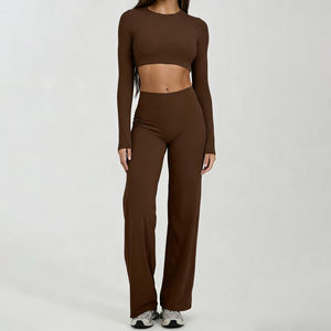 XW-ACX8002+ACK8002 健身普拉提定制女式健身服运动上衣健身服2件套瑜伽服套装 - Product Image 3