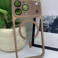 Coque de téléphone magnétique transparente verte en acrylique à couverture intégrale avec protection grand angle et refroidissement pour iPhone 17 PRO MAX