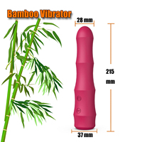USB-Aufladbarer Silikon Erwachsenen-Sexspielzeug Klitoris-Stimulator für Frauen Bambusförmiger Dildo-Vibrator
