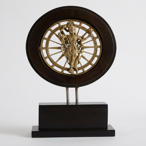 Sculpture artisanale en métal de Shiva Nataraja avec base sur roulettes, cadeau décoratif - Product Image 1