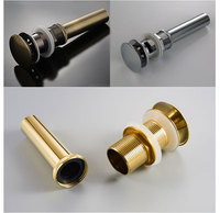 Accesorio para grifo de latón de/4 ", tubo de lavabo, botón de drenaje emergente, tapón para fregadero de baño, escurridor, tapón para residuos de sifón con orificio
