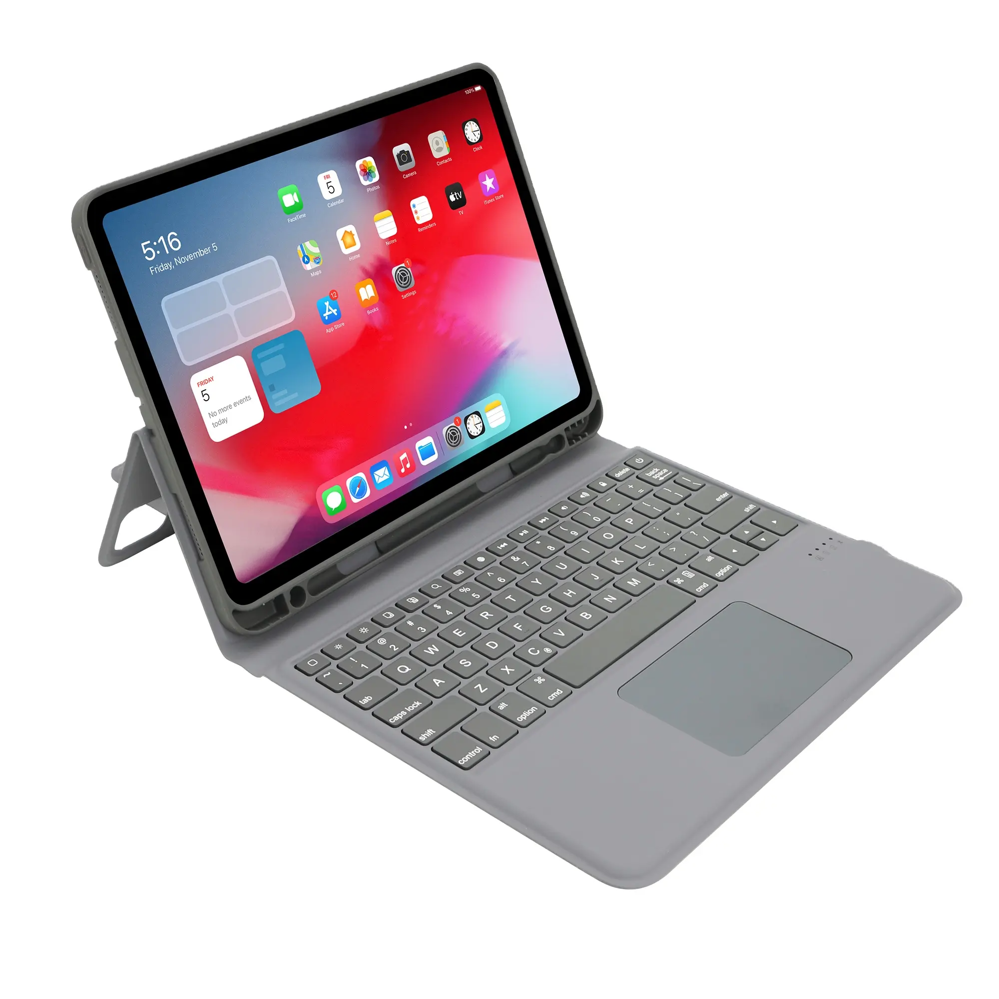 ABS durumda deri malzeme Bluetooth klavye ile trackpad 11 inç iPad Pro 2018