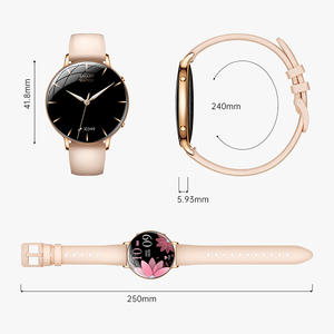 Montre connectée pour femme Hot Style M201, écran AMOLED de 1,32 pouce, corps ultra fin de 5,93 mm, lampe torche LED, appel via application, montre Dafit - Product Image 6