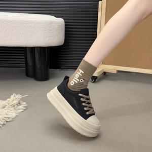 Zapatos de Mujer de Cuero Genuino con Suela Gruesa, Transpirables, con Plataforma, Color Blanco, Otoño-Invierno 2026, Combinables con Todo, Zapatos Artificiales - Product Image 4