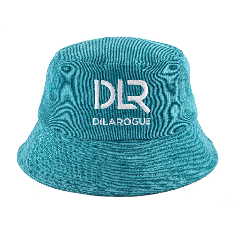 custom corduroy embroidery bucket hats plain bucket cap