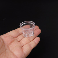 Gelas plastik mini untuk kerajinan DIY, digunakan sebagai wadah untuk makanan tiruan, tanah liat, krim tiruan, dan makanan mainan.