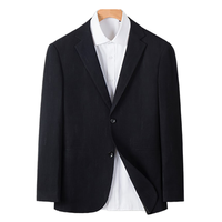 Blouson décontracté de luxe pour homme, style automne, pour jeunes professionnels, couleur unie, simple boutonnage, légèrement froissé, teint, 100% coton