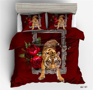 طقم غطاء لحاف فاخر من 3 قطع، 100% بوليستر منسوج ثلاثي الأبعاد، للاستخدام في حفلات الزفاف، بتصميم عصري، متوفر بمقاسات كوين وكينج وتوين - Product Image 5