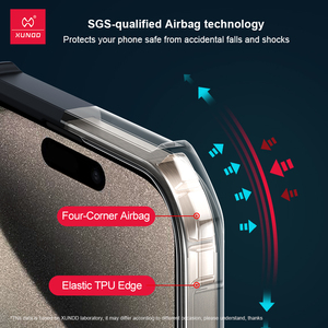 Custodia Bumper Xundd per <span class=keywords><strong>iPhone</strong></span> 16 Pro Max 15 Pro Max, Cover Trasparente Antiurto con Airbag per <span class=keywords><strong>iPhone</strong></span> 14 Pro 13 Mini <span class=keywords><strong>12</strong></span> 11 - Product Image 2