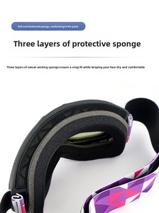 <span class=keywords><strong>Masque</strong></span> de <span class=keywords><strong>ski</strong></span> pour enfants certifié CE TN avec protection faciale détachable, équipement de snowboard pour enfants, double couche anti-buée, 3-12 ans - Product Image 3