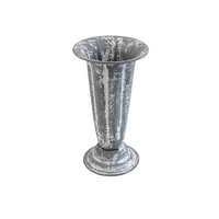 Shabby Chic Pot bunga vas bergigi logam negara Perancis untuk dekorasi rumah