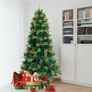 Arbre de Noël réaliste en PVC givré de décoration de Noël personnalisé de bonne année pour les vacances - Product Image 4