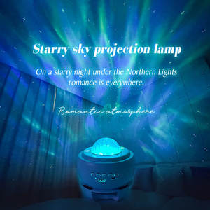 Lampe de projection ciel étoilé, lampe d'ambiance aurore boréale, pleine d'étoiles, haut-parleur Bluetooth, veilleuse romantique pour chambre à coucher - Product Image 6