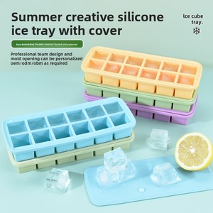Wholesale Easy to Release & Reusable Ice Tray 12 Cavities Cube Silicone for Cocktails Drinks <b>Coffee</b> - Product Image 4