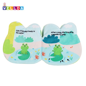Livre en tissu 3D grenouille douce personnalisé pour l'éveil sensoriel, jouet silencieux pour bébés <span class=keywords><strong>de</strong></span> 3 à 6 <span class=keywords><strong>mois</strong></span>, ensemble d'animaux en tissu - Product Image 4