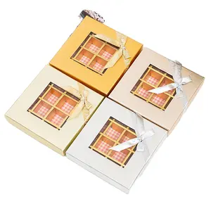Scatola di imballaggio di cioccolato Bonbon vuota di carta di lusso della festa di nozze per il cioccolato con finestra