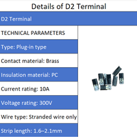 Konektor Interlocking D2 2Pin Male Female Tanpa Alat, Tanpa Pengupasan, Terminal Crimp untuk Kabel Lampu LED, Sambungan Kabel Cepat