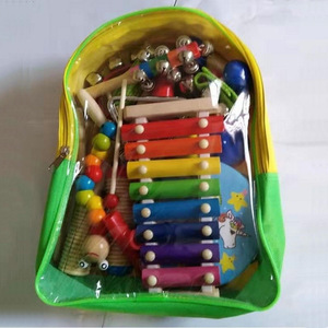 Instruments de percussion en bois, Xylophone, tambourin, maracas, jouets adaptés pour offrir en cadeau à Noël, ensemble musical - Product Image 5