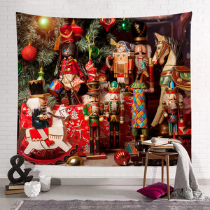 Arazzo da Parete Natalizio Nordico con Babbo Natale, Lavabile in Lavatrice, in Poliestere, Decorazione da Appendere per le Feste, Personalizzabile - Product Image 2