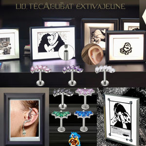 G23 titanio Base plana labio <span class=keywords><strong>nariz</strong></span> Stud moda cobre aleación CZ circón oreja Stud 16G/18G fiesta cuerpo joyería <span class=keywords><strong>para</strong></span> mujeres regalos <span class=keywords><strong>de</strong></span> boda - Product Image 3