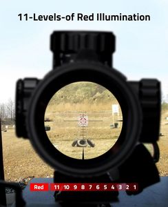 กล้องเล็งราคาโรงงาน 1-8x24 พร้อมขาตั้งแบบ Cantilever ขนาด 30 มม. แบบ Second Focal Plane พร้อมไฟเรืองแสงสำหรับการล่าสัตว์ - Product Image 6