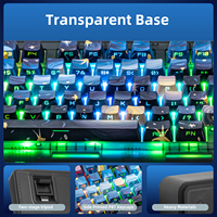Teclado Mecánico para Juegos Zornher ZH980 Tri-Modo Starry Sky, Iluminación RGB Programable, Inalámbrico para Deportes Electrónicos, Oficina